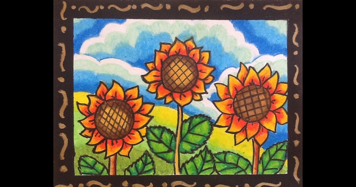 Contoh Lukisan Bunga Matahari - Contoh KR