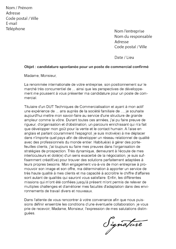 Lettre De Motivation Commercial Verisure - Lettre J