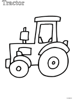 Kleurplaat tractor met ploeg tractors kleurplaten leuk voor kids. Traktor