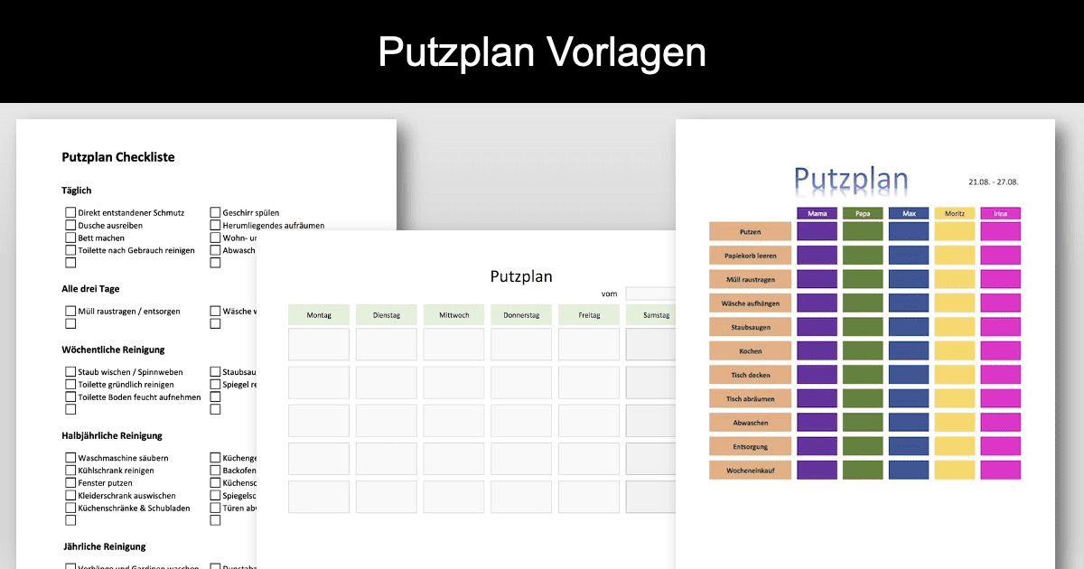 Putzplan Für Mieter Treppenhaus Vorlagen 2021 ...