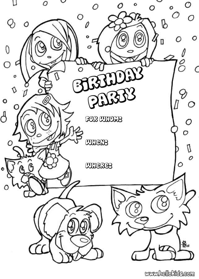 Download coloring pages birthday cards