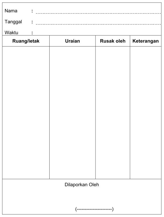 Contoh Formulir Check In Hotel - Contoh Yes