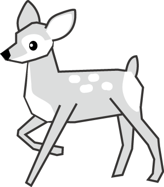 50 素晴らしい鹿 イラスト 白黒 かわいい動物画像