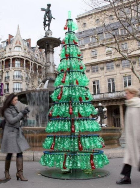 Plastic bottles Christmas tree