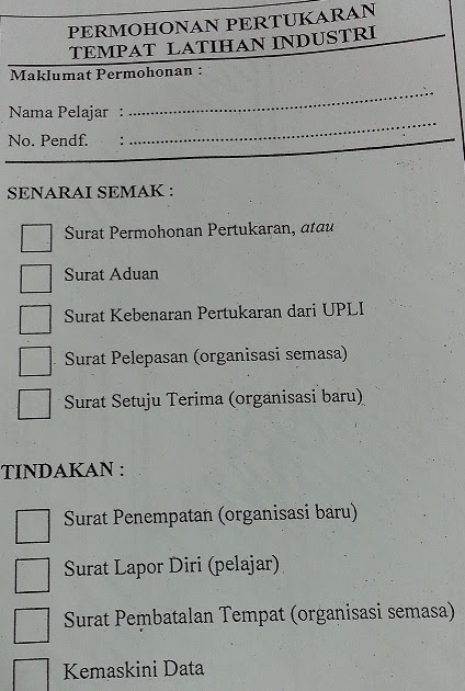 Surat Rasmi Permohonan Lawatan Industri - Resepi Book c