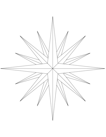 your coloring pages 16 point star