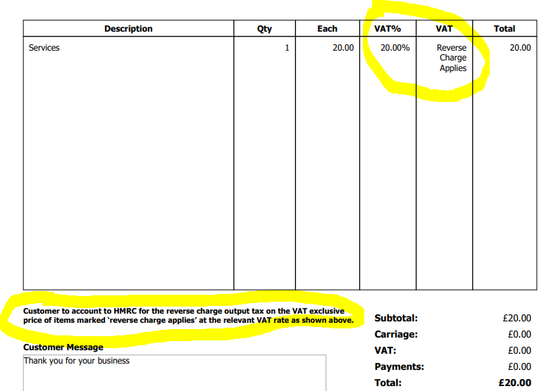 Maybe you would like to learn more about one of these? Uk Hmrc Vat Reverse Charge Support Sliq Invoicing Online Help