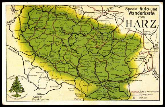 Landkarte Harz Und Umgebung - Top Sehenswürdigkeiten