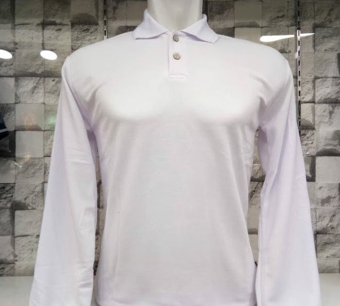 Kaos Polo  Putih  Panjang Desain Kaos Menarik