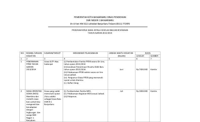 Contoh Buku Program Tahunan Kepala Sekolah Sd - Cara Ku Mu