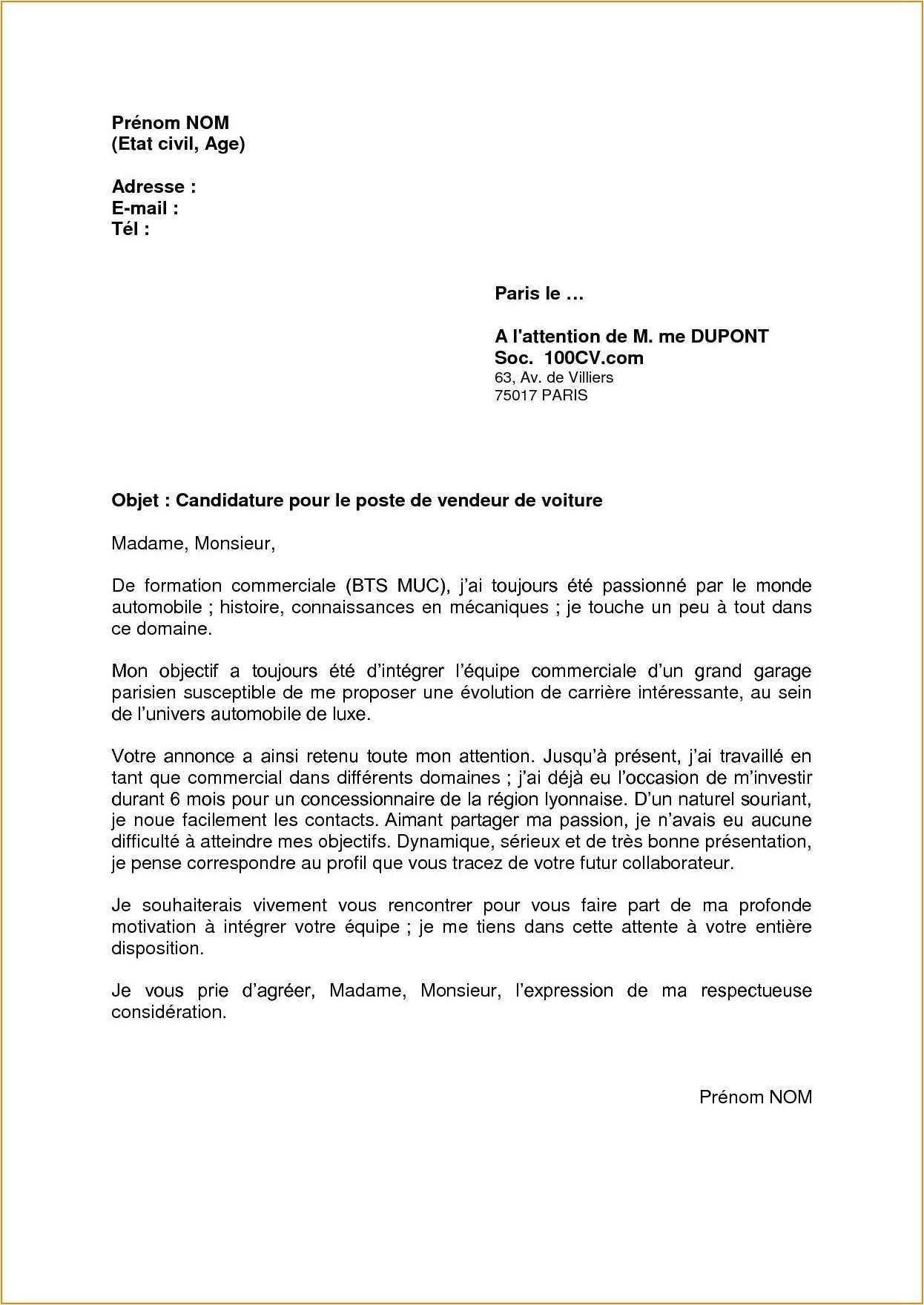 Lettre De Motivation Bts Audiovisuel Option Image - Tahu 