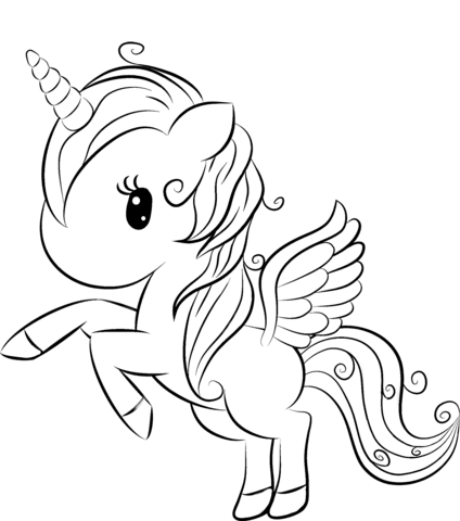 Download and print out this cute unicorn coloring page. Cute Unicorn Coloring Page Free Printable Coloring Pages