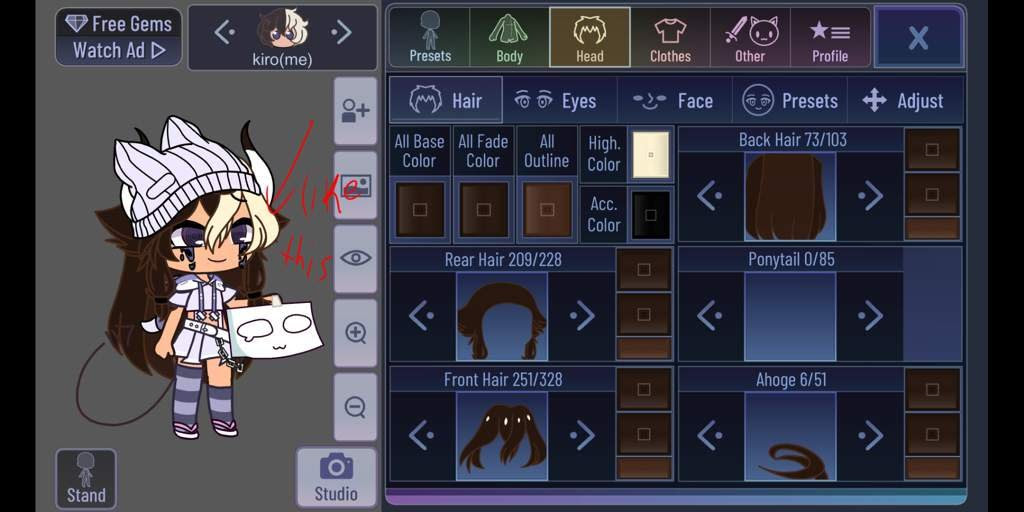 Eyes Hair Gacha Life Base Body Sukunai Wallpaper