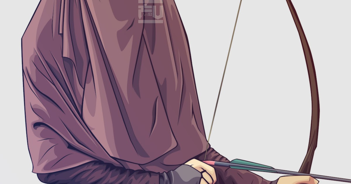 Gambar Kartun Muslimah Memanah - Koleksi Gambar HD