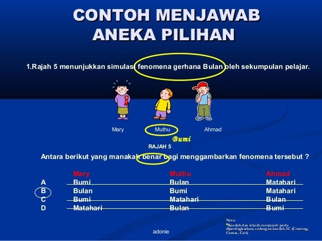 Soalan Objektif Aneka Pilihan - Lamaran T