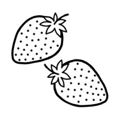 美しい花の画像 50 素晴らしいいちご イラスト 白黒