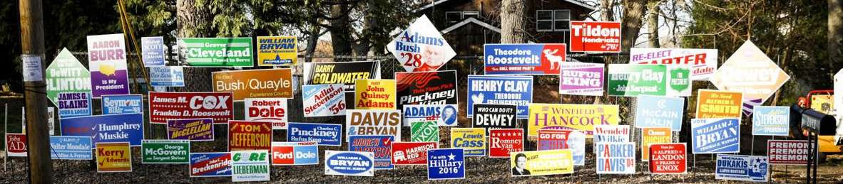 Banner showing yard signs