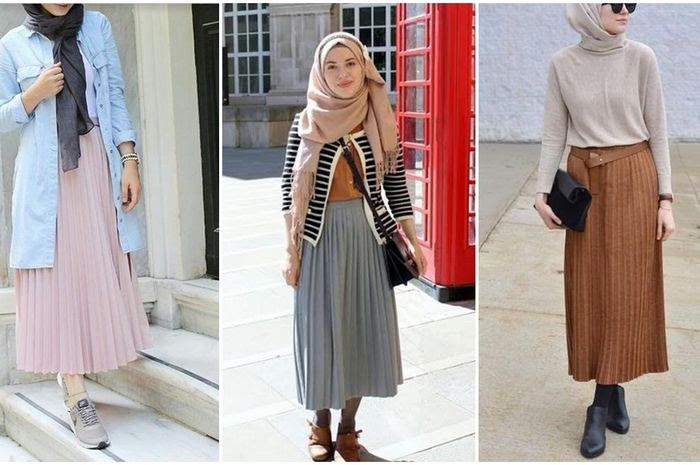 Model Pakaian  Hijab Kekinian  Voal Motif