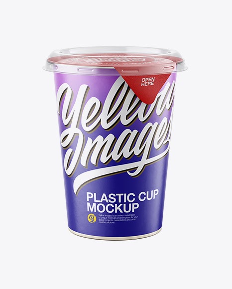 Download 500g Plastic Cup Mockup - Front View - Download 500g Plastic Cup Mockup - Front View , Free PSD ...