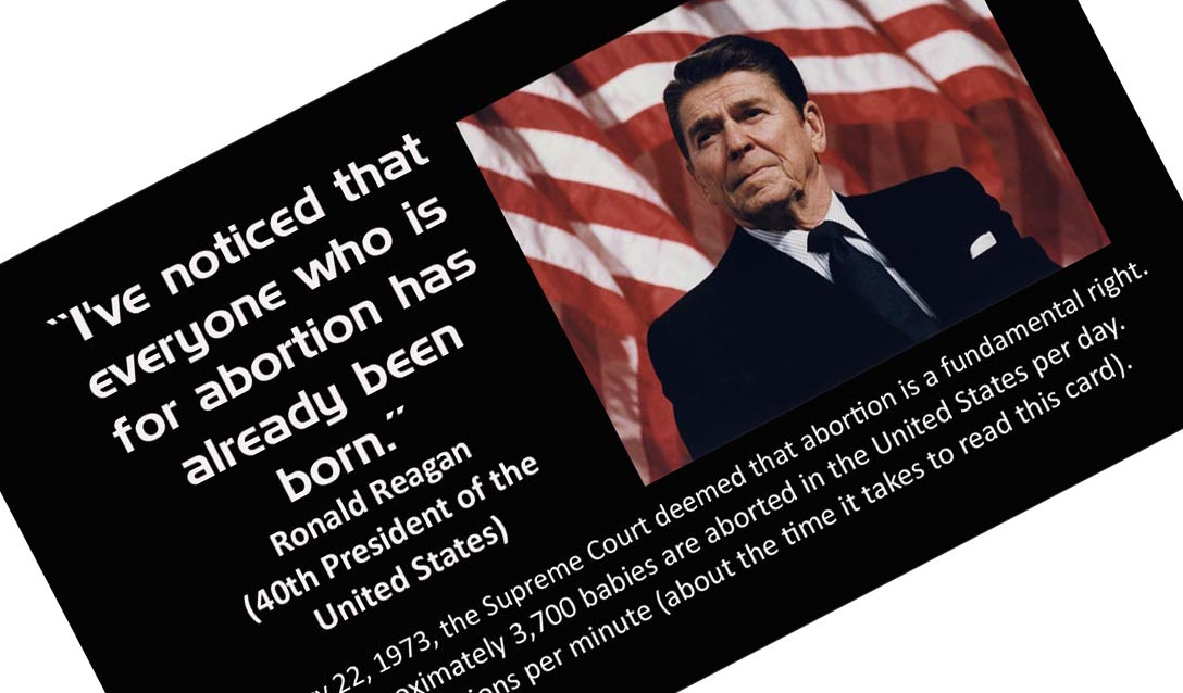 No serious scholar, including one disposed to agree with the court's result abortion on demand now takes the lives of up to 1.5 million unborn children a year. Ronald Reagan Quote Bezeugen Tract Club