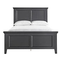 Queen size bed with high headboard