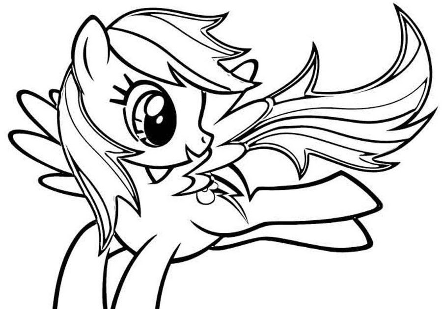 Free Coloring Pages Rainbow Dash - FREQR