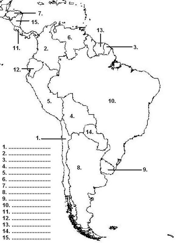 Central And South America Map Quiz