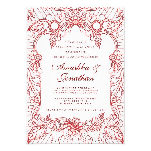 Dholki blank mehndi invitation card template. Personalized Mehndi Invitations Custominvitations4u Com