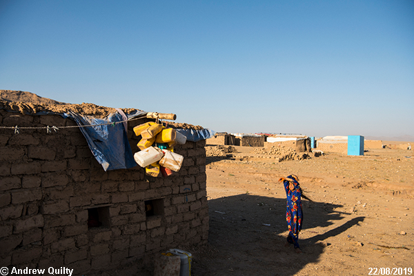 El campo informal de Shahrak-e Sabz para personas desplazadas, ubicado en las afueras de la ciudad de Herat, alberga a aproximadamente 11.500 personas.