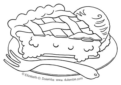 Pie Coloring Page 9