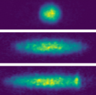 Experimental images of an expanding spin-orbit superfluid Bose-Einstein condensate at different expansion times (credit: M. A. Khamehchi et al./Physical Review Letters)