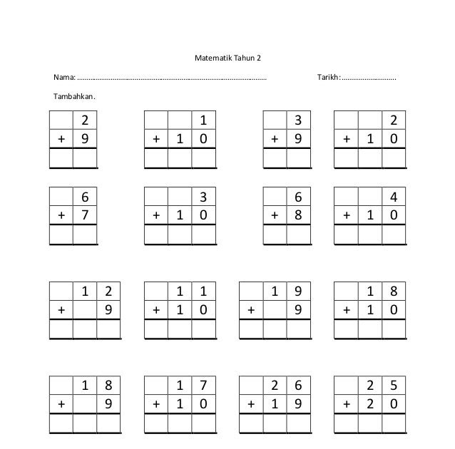 Soalan Linus Matematik Tahun 2 - Kuora 2