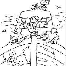 27 donald duck coloring pages. Donald Duck And Mickey Mouse On A Boat Coloring Pages Hellokids Com