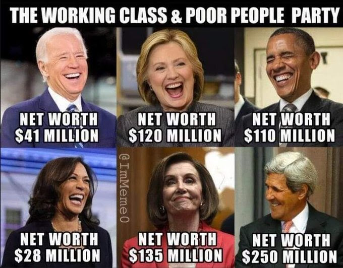 Pictures of Rich Democrats with net worth.