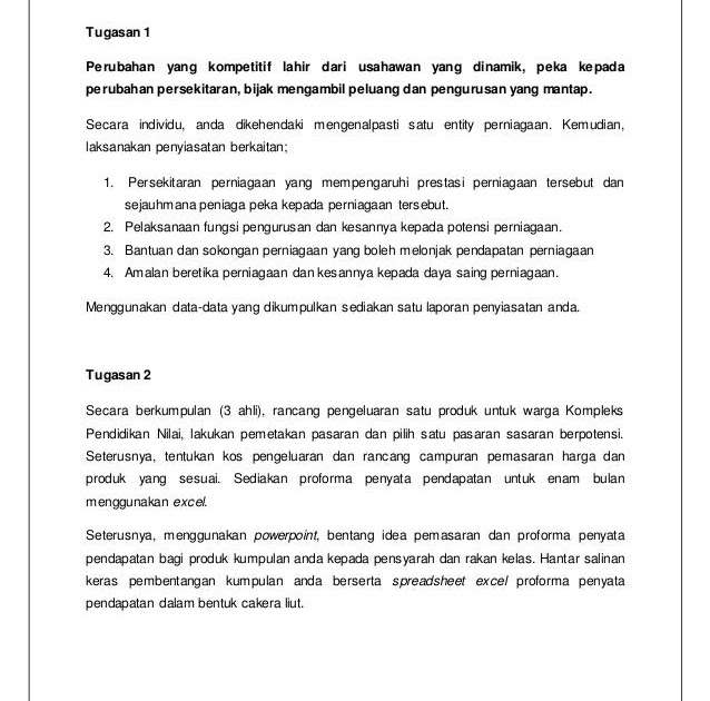 Soalan Kerja Kursus Akaun Tingkatan 5 2019 - Terengganu n