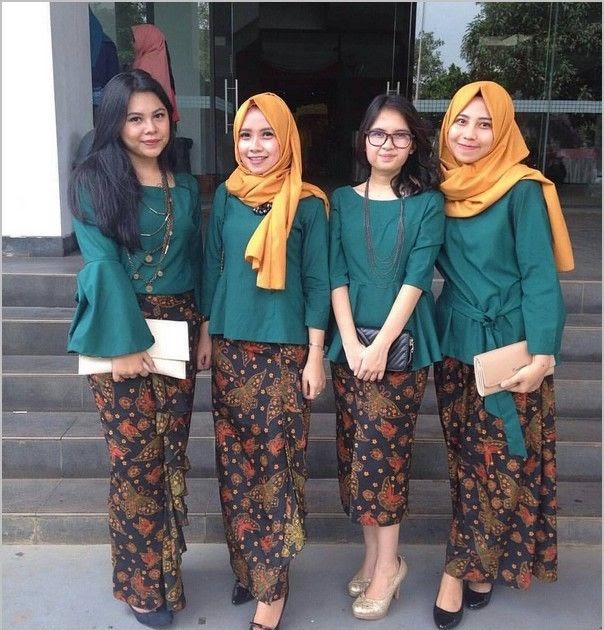 Contoh Gambar  Baju  Batik Kerja  Wanita Contoh Grim