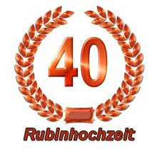 Geschenk zur rubinhochzeit das 40. Rubinhochzeit Spruche Wunsche Zum 40 Hochzeitstag