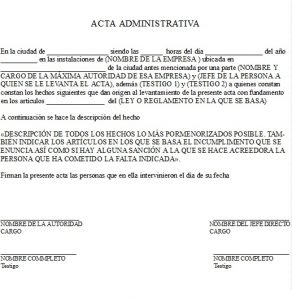 Acta Administrativa De Hechos Formato - Top Quotes q