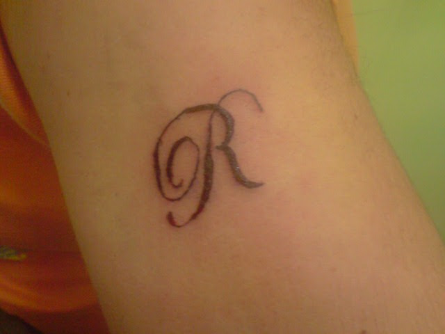 R Alphabet Tattoo Letter