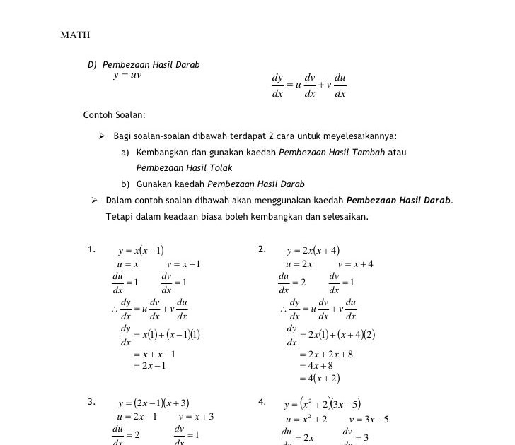 Contoh Soalan Matematik Form 5 - Resepi Book i