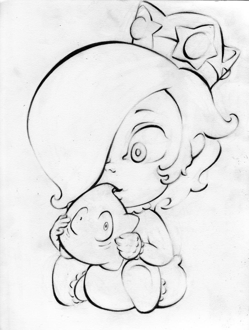 Rosalina And Baby Peach Coloring Rosalina And Baby Rosalina By Jadedragonne On Deviantart Pelissa Mario Luigi And The Partners In Filosofi Fia