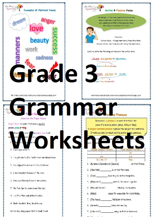 Download free asset english level 1 pdf sample papers for class 3 or practice with online worksheets at india's leading online olympiad practice platform. Grade 3 English Grammar Worksheets Lets Share Knowledge