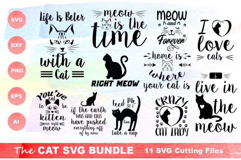 Download Free Cat SVG Cutting files bundle Crafter File - Download ...