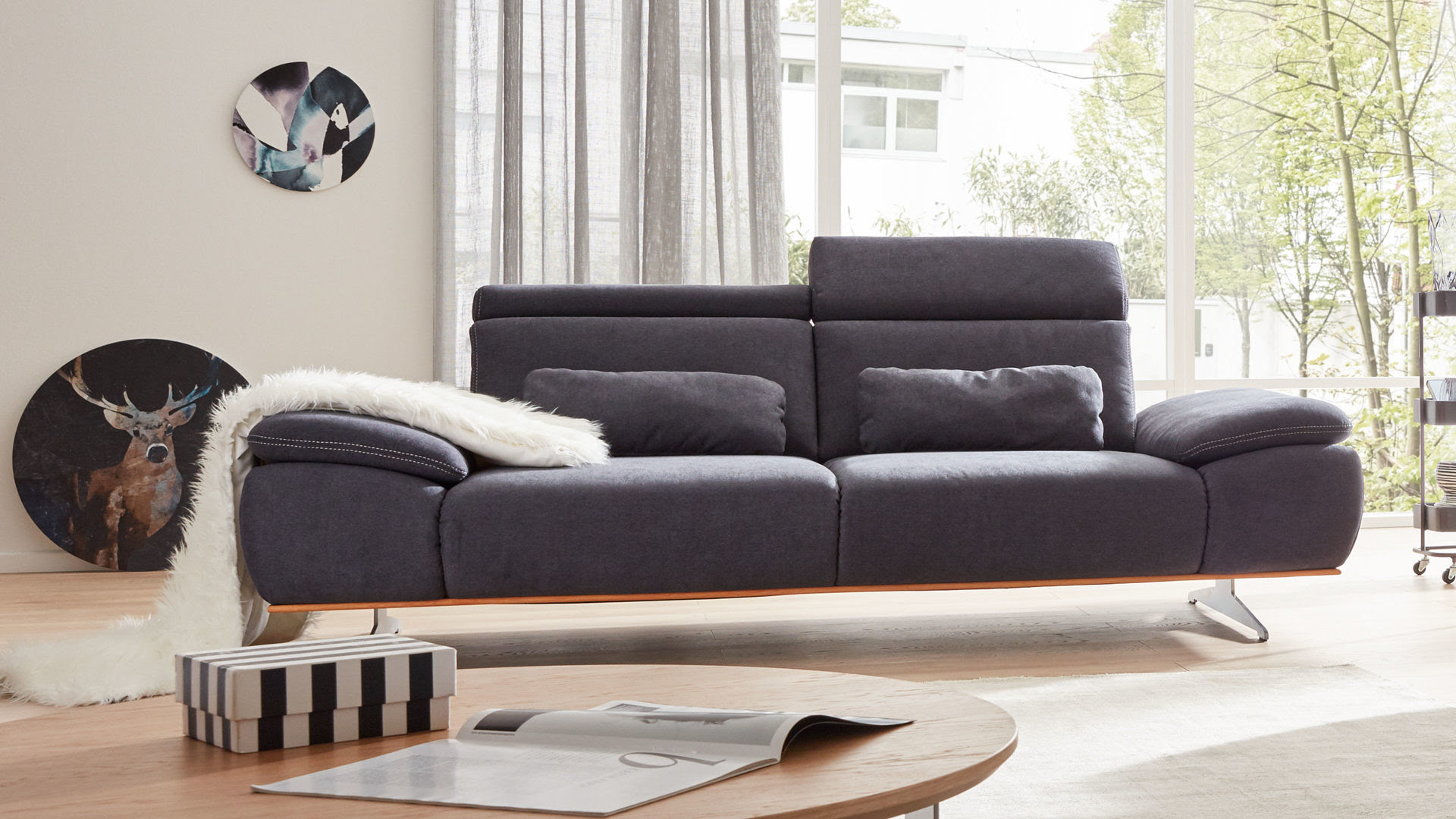 Sofa dreisitzer grau ikea almeria mupacerfund org. Interliving Sofa Serie 4300 Dreisitzer Anthrazitfarbener Stoffbezug Miro Lamstedt Cuxhaven Bremerhaven