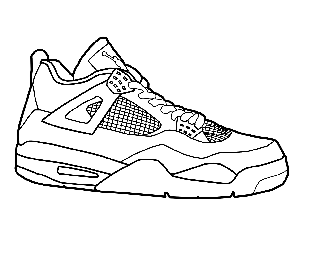 These jordan 12 coloring pages for children will help improve their power of creative imagination and aid in highlighting their creativity. Air Jordan 1 Drawing At Getdrawings Free Download