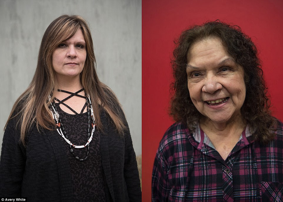 Tribe members Shelly Covert (left) and her mother, Virginia Covert (right)