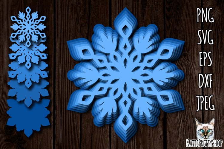 Download 3D Snowflake Mandala Svg - Free Layered SVG Files