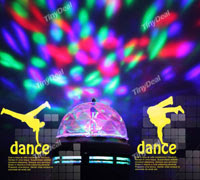 Full Color Rotating 3-LED Disco Ball Stage Lighting & Effects