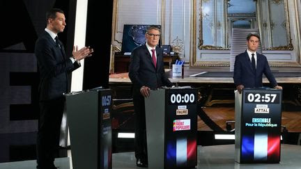 Législatives 2024 : on a vérifié huit affirmations lors du débat entre Gabriel Attal, Jordan Bardella et Olivier Faure