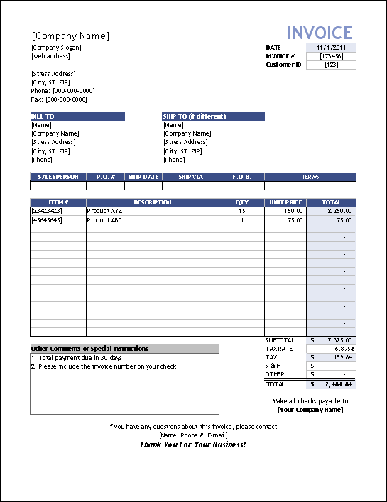 Contoh Invoice Excavator - My Kaos